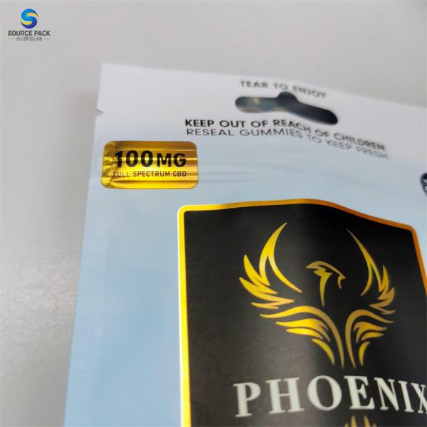 Metallic Printing Marijuana Bag Weed Packaging Mylar Stand Up Pouch