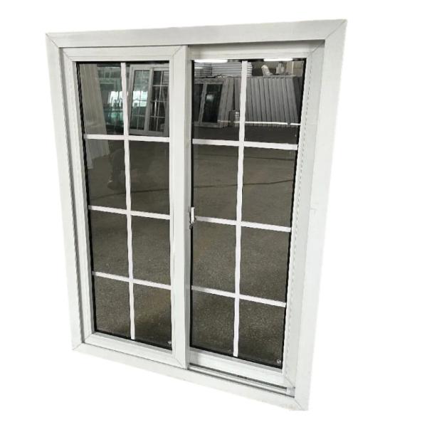 Rectangular UPVC Frame Slide Window Simple Design Adjustable Light Control
