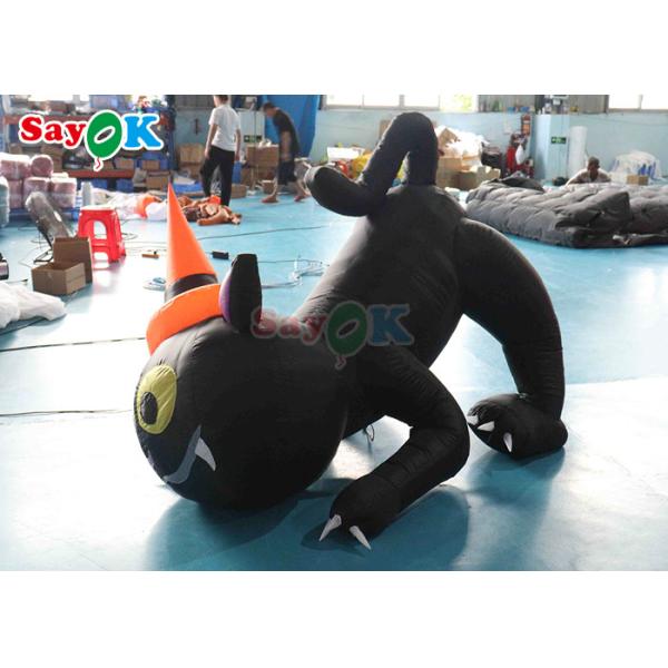 Halloween Cartoon Animal Model Inflatable Black Cat Halloween Yard Decoration