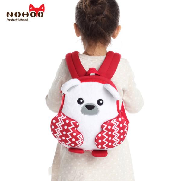 new design preschool animal backpack cartoon neoprene kids lightweight backpack with plush
