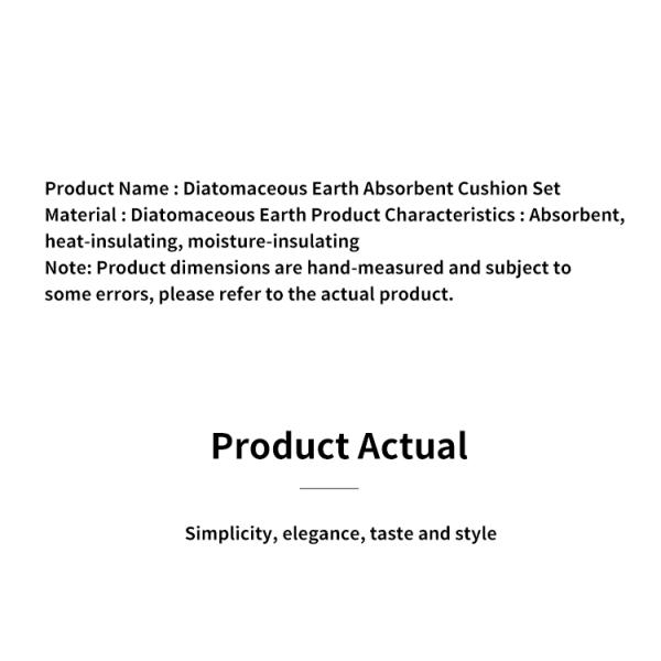 Modern Natural Diatom Mud Bath Mat Drying Mat Water Absorbing Fiber Diatomite Soap Mat