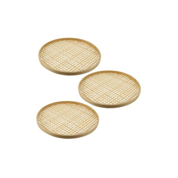 Bamboo Sieve Round Baskets Woven Storage Baskets Woven Tray Fruit Rattan Tray Fruit Natural Bamboo Colander Weaving Sieve Vegetable Food