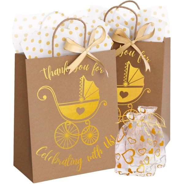 Sac en papier en carton d'ivoire sur mesure pour les produits pour bébés