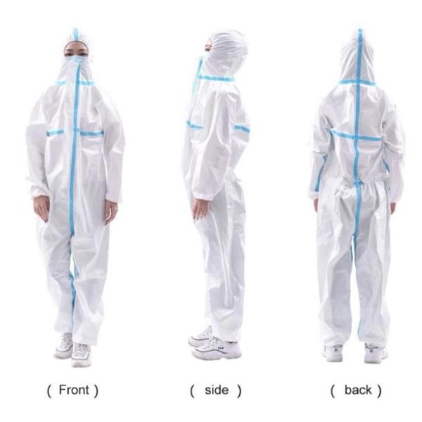 CE FDA Disposable Protective Suit Biological Safety Chemical Medical Coverall