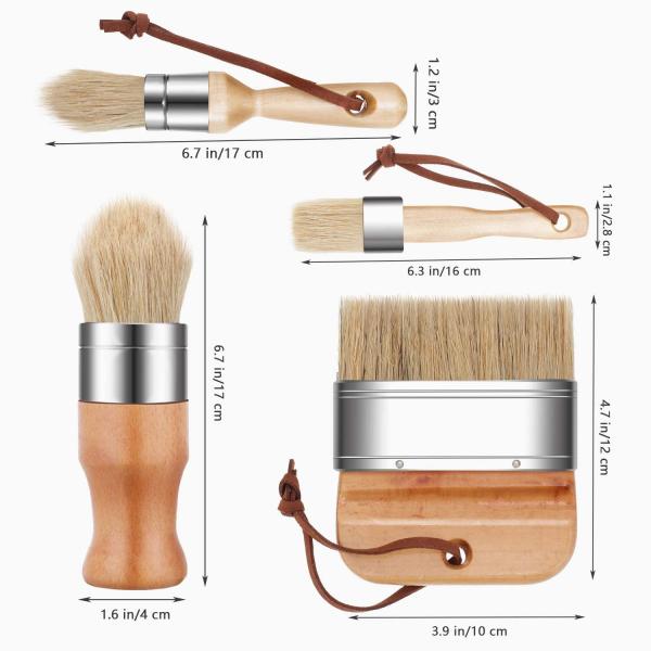 щетка 5cm воска мебели полипропилена кисти мела 5pcs