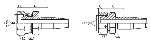 Brass Reusable Hose Fittings / Female Bsp 60 Cone Fittings 22618d-R5