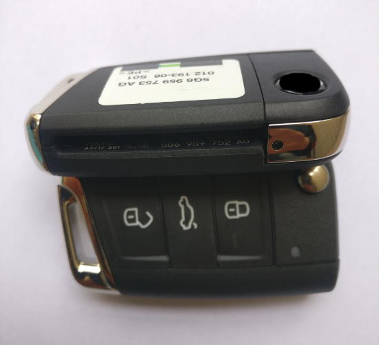 Original VW Golf 7 MQB Flip Remote Key / Vw Remote Key 433 Mhz 5G6 959 753 AG