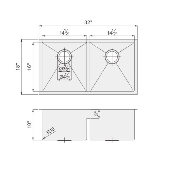 Датчика раковины 16 границы финиша сатинировки шар низкого двойной с длиной используя жизнь