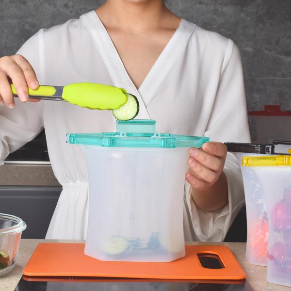 1.5L Сандвич консервирующий Силиконовые пищевые пакеты многоразовые пакеты для хранения пищи