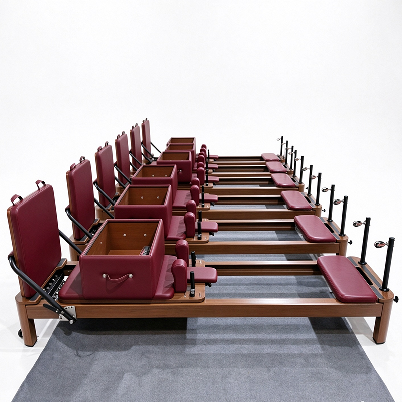 Clinical Walnut Pilates Performer Machine With 6 Piano Wire Springs ODM
