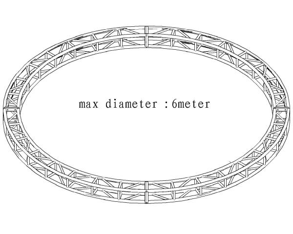 6 meter Diameter Bolt Circle Truss Safety With Alloy Aluminum Tube