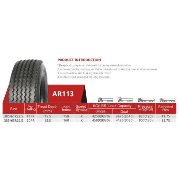 385 материал провода стали покрышки автошины тележки минирования 65r 22,5 твердый
