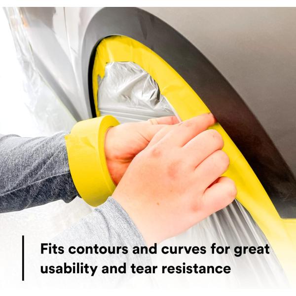 Custom Automotive Refinish Yellow Masking Tape