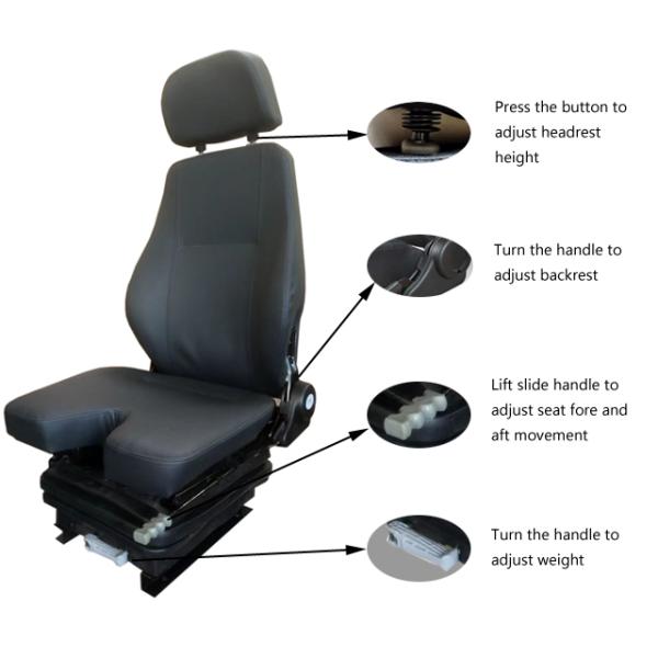 M801 Crane Operator Seat Mechanical Suspension Damping Crane Cab Seats