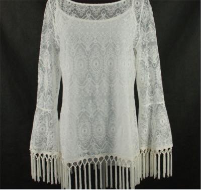 Durable quality plain color viscose fringe for ladies garments