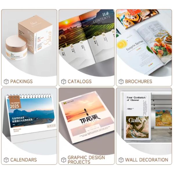 Papel de impresión digital satinado de dos caras para HP Indigo con impresión de alta definición