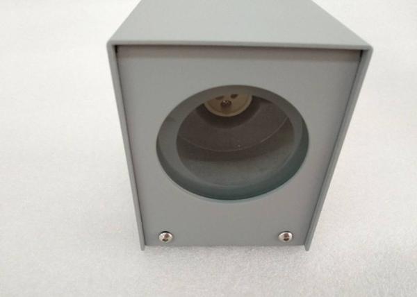 IP54 Outdoor Max 50W Dia 110*W 85*H 92MM GU10 Base Light Fittings For Corridor Aluminum Silver