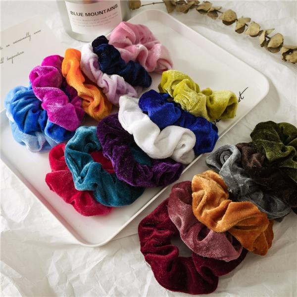 Flannelette hair accessories scrunchies oliver Rose red white Europe United States winter rope elastic hair bands
