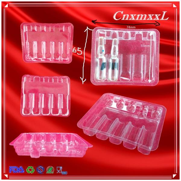 Plastic medication Manufactory price vial ampoule 5 holes and 10 holes plastic trays
