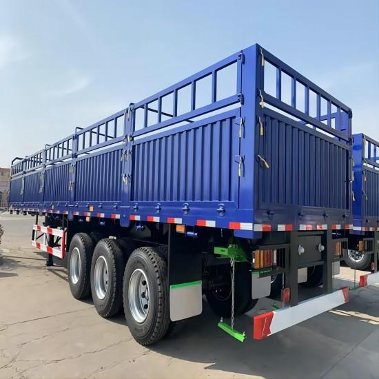 High-Performance Fence Semi Trailer For Secure Transport Of Livestock Animals And Heavy Load