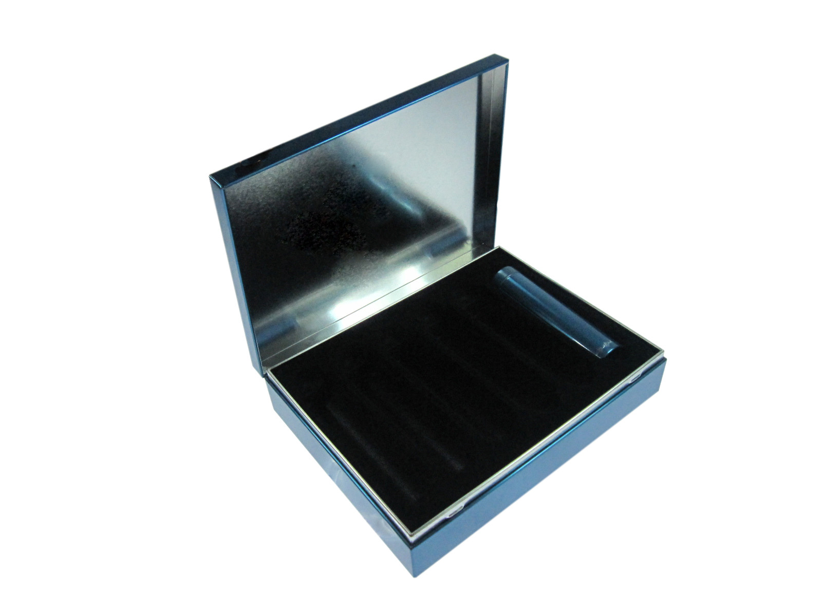 Large Printed Metal Rectangular Tin Cans With Bottom Rolled In Edge