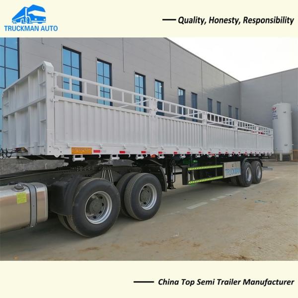 50 Tons Container Fence Semi Trailer 2 Axle For Bulk Cargo