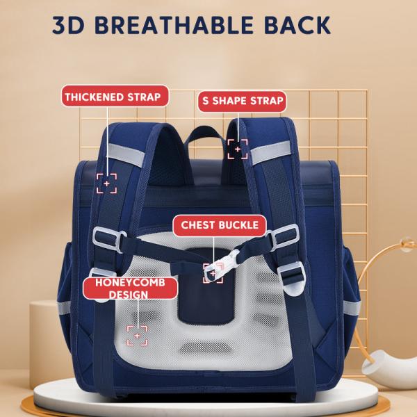 Patent Leather Trendy Nylon School Backpack For Boys 6-12Y