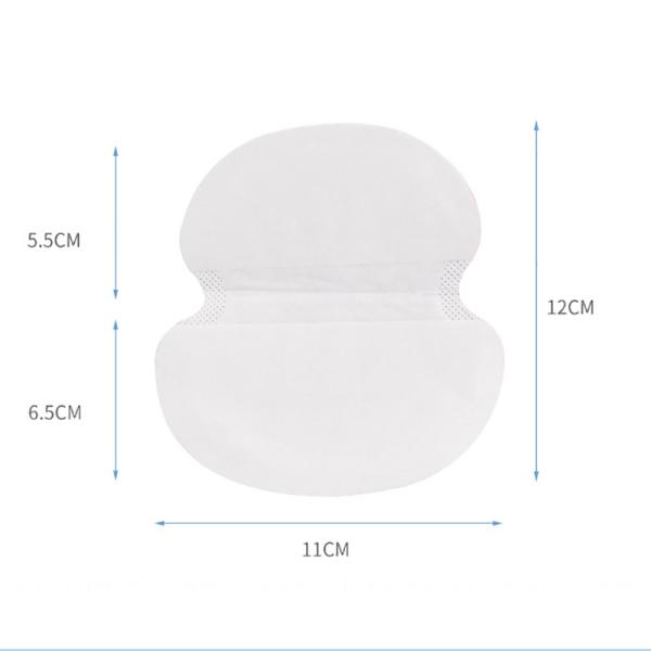 40pcs Ultra-thin Underarm Sweat-absorbing Sticker with Polymer Mint Silver Ion Non-woven Airlaid Paper SAP Pulp PE Film