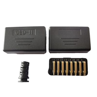 Alojamento diagnóstico da tomada de Obd2 16 Pin Bent Pin Gold Plated Male Connector Obd