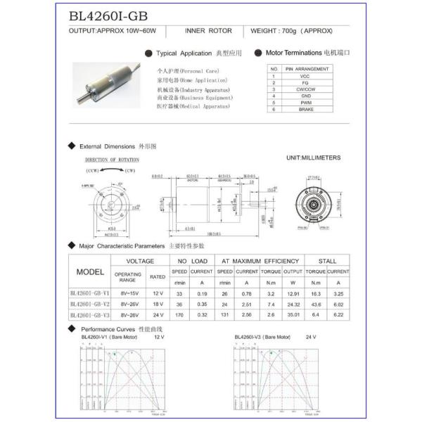 Micro 12V Brushless DC Gear Motor Reduction Speed 100rpm 300rpm