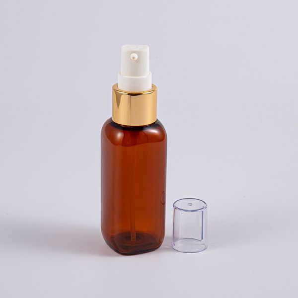 Travelling Petg Lotion Bottle Square Shape 50ml With Pump