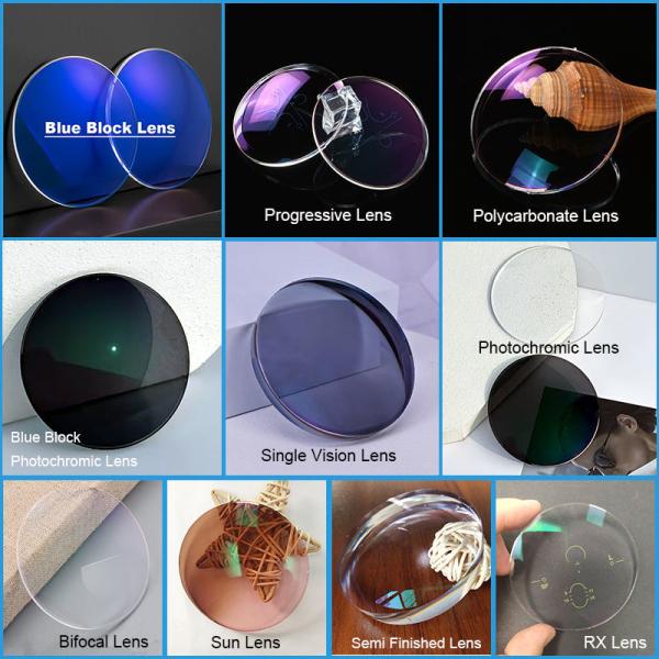 Anti-Blue Light Coated RX Optical Eyeglass Lenses 1.56 Index Single Vision
