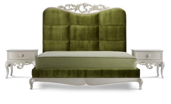 White Green Five Piece Luxury Classic Bedroom Set Victorian Bedroom Furniture