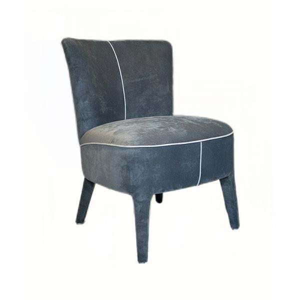 Armless Grey Velvet Dining Chairs Hotel Hospitality Furniture Customized