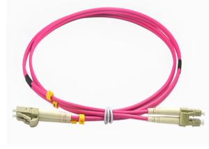 OM4 LC LC Fiber Patch Cord , High Speed Fiber Optic Cable 35dB Return Loss