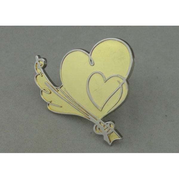 Die Stamped Scarf Buckle Badges , Brass Double Plating Scarves Knot