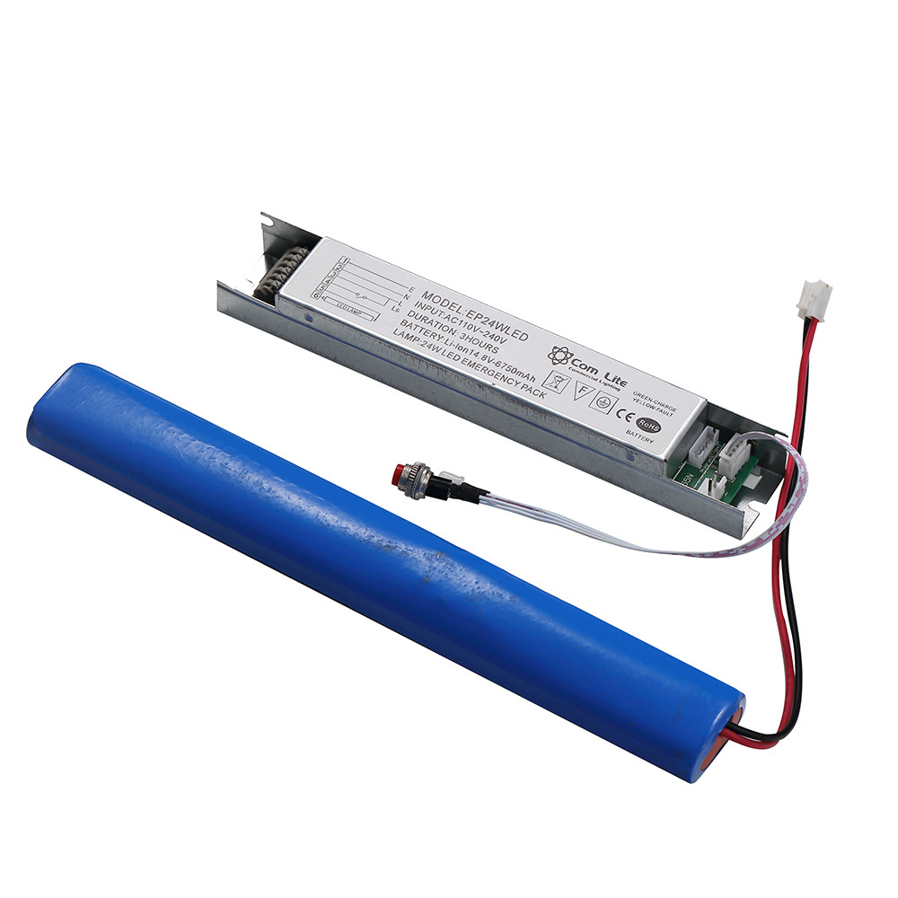 Battery Operated Emergency Light Power Supply with Li-ion Battery 14.8V 6.0Ah and Self-test Function for More than 3 Hours Duration