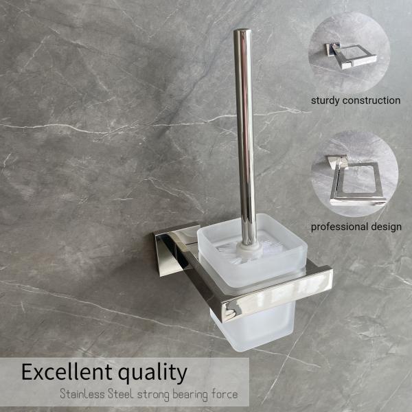 Держатели щетки туалета Sus304 Chrome декоративные установили стену установленный