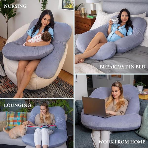 Marine Pattern Pregnancy Pillows U-Shape Full Body Pillow for Maternity Sleeping 1.5-2 Kg