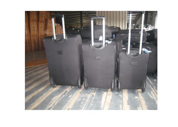 Colorful 4 Wheel Soft Trolley Luggage Set Of 3 With Silver Iron Trolley 20 / 24 / 28 Inch