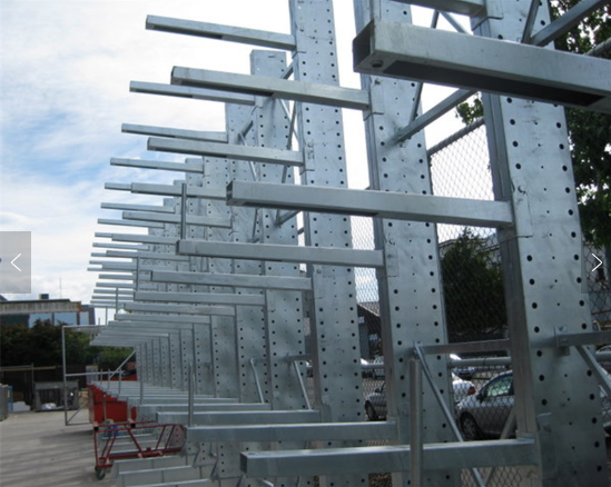 Single Sided Long Span Cantilever Storage Rack With RAL Powder Coating