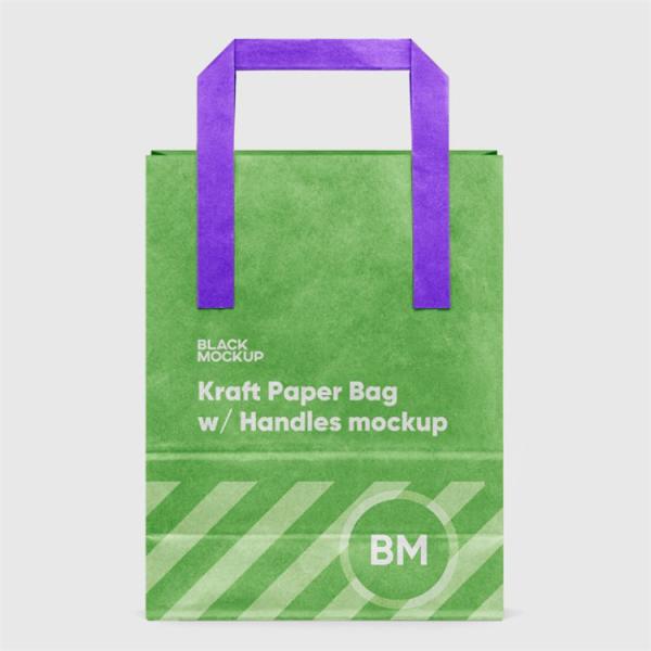 Custom Printing Shopper Paper Bag Kraft Paper Bags With Handles