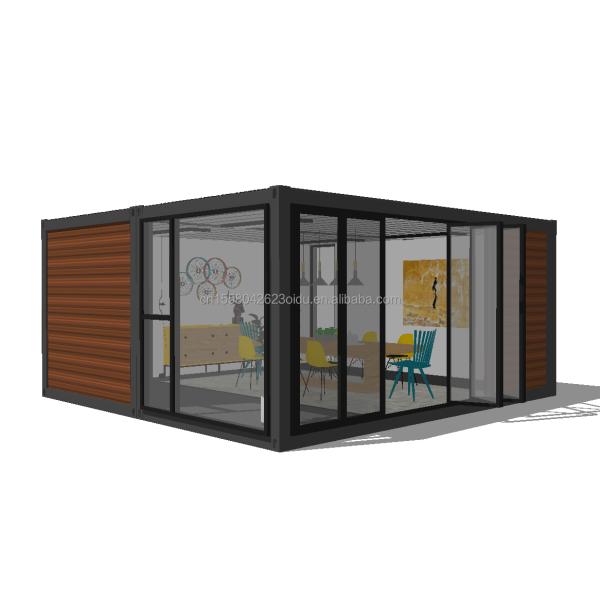 Casa prefabricada modular de madera de dos pisos para vivienda urbana o alquiler de vacaciones