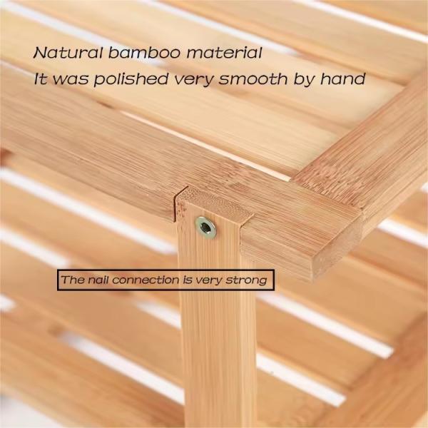 Organizador de placas de bambu multifuncional para cozinha e banheiro