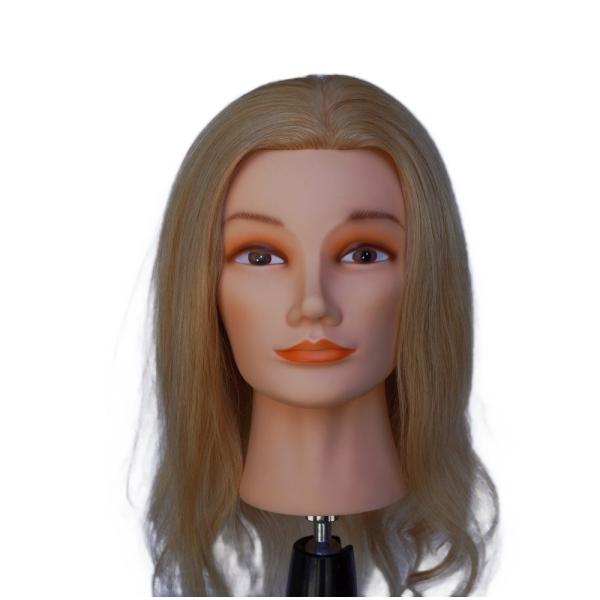 100% Human Hair Salon Practice Hairdresser Training Head Mannequin Dummy Doll Head 16 Inch