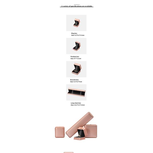 Brazalete anillo de orejas caja de joyas LED juegos personalizados caja de joyas con logotipo al por mayor