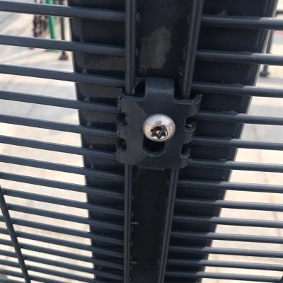 PVC Coated 358 Anti Climb Mesh , Galvanized Steel Wire 358 Prison Mesh