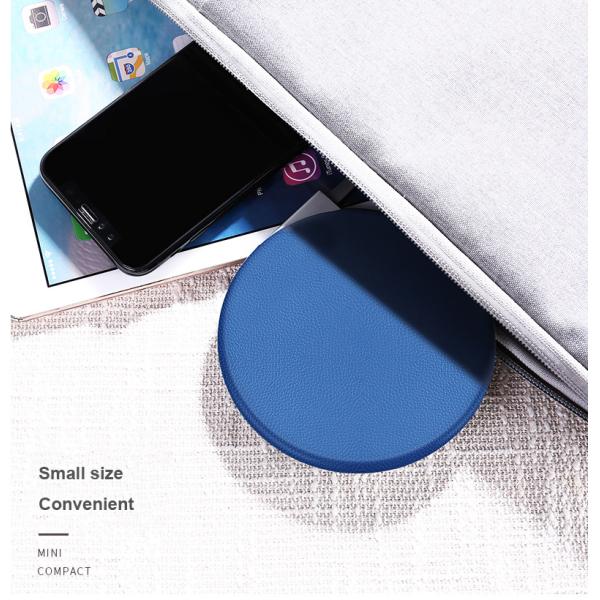 Smart Round Desktop Wireless Phone Charging Pad / Wireless Charger Qi Standard