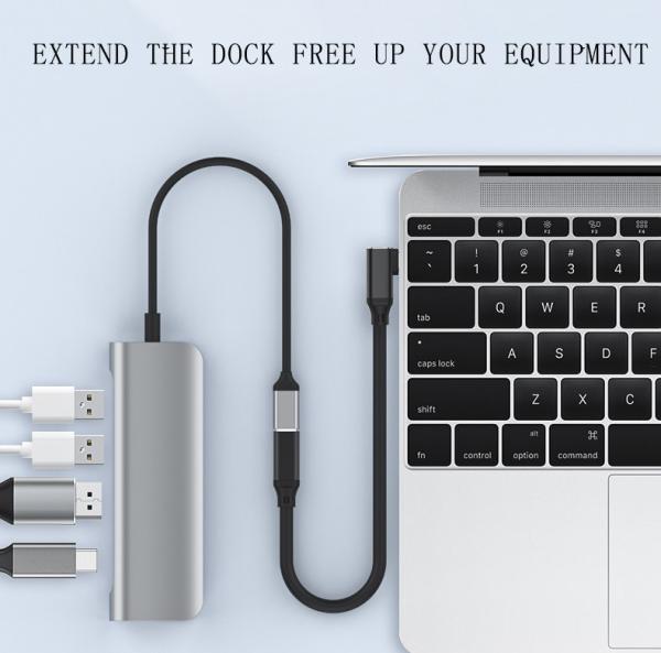 3.1 Nylon Braided USB Cable Type C Extension Male To Female Angle Plug