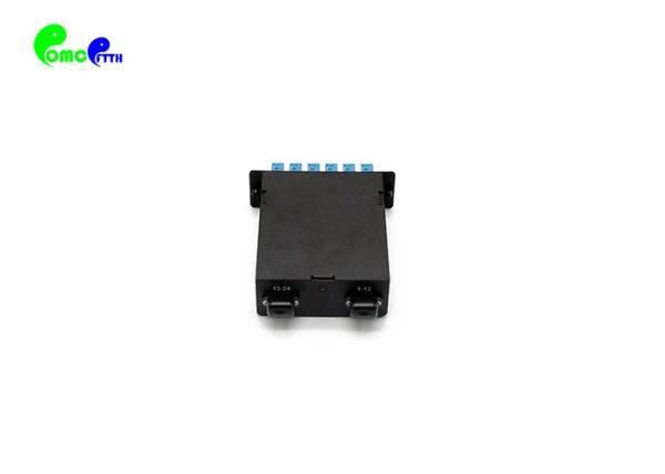 Alta velocidade protetora 35x109x118mm das penas da baixa potência do μm do duplex 24F OM3 50 /125 do homem -12 x LC da gaveta 2 x MTP da fibra de MTP
